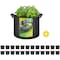 Ipower YSSOA Grow Bags 1 Gallon 300G Reusable Breathable Gardening Pots w/ Handles Non-Woven Fabric, 24PK GLGROWBAG1X6BLKX4 - alternate 1
