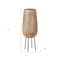 Homeroots 15" Natural Wood And Metal Cylinder Floor Vase 632646 - alternate 3