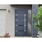 Vdomdoors Steel Door Deux 1105 Gray Graphite Sidelight Exterior Window Stainless Inserts Single Modern Painte DEUX1105EXD-GRE-W36+14xH80-LH-O - alternate 3
