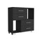 Homeroots 35" Black Four Drawer Dresser With Open Cubby Space 544009 - alternate 6
