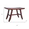 Homeroots 18" X 28" Dark Brown Solid Wood Rectangular Shower Bench 383332 - alternate 3