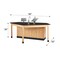 Diversified Spaces Workstation, Oak, Wood Frame, 96 in W, Red 2916KLH - alternate 6