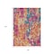 Homeroots 8' X 10' Blush Orange And Teal Blue Abstract Washable Indoor Outdoor Area Rug 631984 - alternate 4