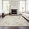 Homeroots 3' X 5' Khaki Beige And Tan Floral Washable Indoor Outdoor Area Rug 583112 - alternate 8