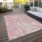 Homeroots 9' X 12' Pink Gray And Ivory Abstract Washable Indoor Outdoor Area Rug 600310 - alternate 6