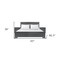 Homeroots Three Piece Charcoal Solid and Manufactured Wood Bedroom Set 569380 - alternate 5