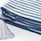 Homeroots 50" X 60" Blue and White Woven Cotton Striped Throw Blanket with Tassels 516577 - alternate 5