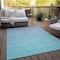 Homeroots 5' X 8' Sky Blue And Teal Blue Ombre Washable Indoor Outdoor Area Rug 588985 - alternate 6