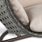 Leisuremod Beige Wicker Hanging 2 person Egg Swing Chair with Beige Cushions ESC57BG - alternate 2