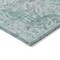 Homeroots 8' Teal Blue And Gray Round Damask Washable Indoor Outdoor Area Rug 603793 - alternate 5
