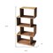 Homeroots 48" Brown Wood Three Tier Bookcase 389558 - alternate 5