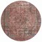 Homeroots 8' Pink And Mauve Round Medallion Washable Indoor Outdoor Area Rug 616072 - alternate 4