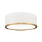 Z-Lite Bradley 1 Light Flush Mount, Matte White and Modern Gold, 12.25 In W 1018F12-MW-MGLD-LED - alternate 1
