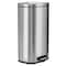 Hls Commercial 8 gal Rectangular Indoor Metal Can, Silver, Step Pedal, Stainless Steel, 14 in HLSS08RFR - alternate 1