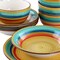 Gibson Home Rainbow 12 Piece Stoneware Dinnerware Set in Yellow Multi 136940.12R - alternate 4