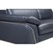 Homeroots Navy Blue Italian Leather L Shaped Two Piece Sofa and Chaise Sectional 343949 - alternate 6