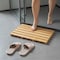 Basicwise 21.25-inch Luxury Non-Slip Waterproof Durable Bamboo Bath Mat - Multi-Purpose Home QI004764 - alternate 6