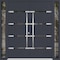 Vdomdoors Aluminum Double Doors Deux 1105 Gray Graphite Mirrored Glass 2 Sidelights Entry Modern Painted 104x DEUX1105DEXD-GRE-W16+72+16xH96-LH-I - alternate 1