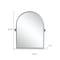 Homeroots 36" Silver Arch Metal Framed Standing Mirror 565107 - alternate 3