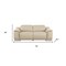 Homeroots 76in Cream and Silver Italian Leather Power Reclining Loveseat 720512 - alternate 5
