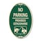 Signmission No Parking Prohibido Estacionarse With Car T, 12 In X 18 In Architectural, Heavy Gauge Aluminum A-OV-G-1218-23597 - alternate 1