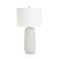 Homeroots Set of Two 30" White Textured Ceramic Table Lamps With White Drum Shades 571281 - alternate 4