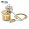 Ecs Hardware Durable Prem Mortise Cylinder, 1 in, Keyed Alike w/Ring, Schlage SC1 Keyway, US3, Bright Polished Brass ECSH-MC01-US3-SC1-KA10 - alternate 2