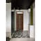 Vdomdoors Front Exterior Prehung Metal-Plastic Door Frosted Glass / MANUX 8112 Walnut / Office Commercial and MANUX8112EXD-WLN-W32-H80+12-RH-I - alternate 3