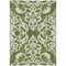 Homeroots 5' X 8' Green And Ivory Damask Washable Indoor Outdoor Area Rug 614426 - alternate 5