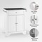 Crosley Lafayette Granite Top Portable Kitchen Island/Cart KF30024BWH - alternate 3