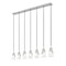 Z-Lite Aimie 7-Light Linear Chandelier, 6 in W, Brushed Nickel 828P6-7L-BN - alternate 4