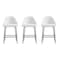 Manhattan Comfort Gracie Counter Stool  in White and Black - Set of 3 3-CS019-BWH - alternate 4