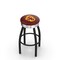 Holland Bar Stool Co 30" Blk Wrinkle Arizona State Swivel Bar Stool, Chrome Ring, Sparky Logo L8B3C30ArizSt-S - alternate 1