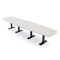 Skutchi Designs Arc Boat Conference Table With Power, 48 in W, 168 in L HAR-ABOT-48X168-T.BK-K458-NA - alternate 1