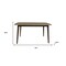 Homeroots 59" Walnut and Black Solid Wood Dining Table 716282 - alternate 4