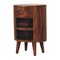 Homeroots 22" Chestnut Solid Wood Oval One Drawer Nightstand 651594 - alternate 14