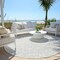 Homeroots 8' Silver And Gray Round Geometric Washable Indoor Outdoor Area Rug 595117 - alternate 4