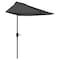 Pure Garden Half Umbrella Outdoor Patio Shade 9 ft Patio Umbrella w/ Easy Crank Small Canopy 50-LG1422 - alternate 8