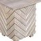 Homeroots 24" White Distressed Solid Wood Square End Table 571194 - alternate 3