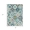 Homeroots 3' X 5' Teal Blue Beige And Ivory Southwestern Washable Indoor Outdoor Area Rug 632281 - alternate 2
