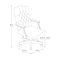 Office Star Executive Chair, Vinyl, Brown, 17" Seat Ht TEX232-JT4 - alternate 4