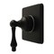 Kingston Brass Single-Handle Six-Way Diverter Valve with Square Trim Kit, Matte Black KS4040AL - alternate 1