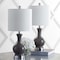 Jonathan Y Cox 22" Metal/Glass LED Table Lamp, Gray, 2PK JYL4033B-SET2 - alternate 6