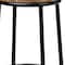 Homeroots 26" Natural and Black Solid Wood and Iron Backless Counter Height Bar Chair 605910 - alternate 4