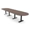 Skutchi Designs 16 Person Conference Table With Power Unit | 16' Racetrack Table | Harmony Series HAR-RAC-48X192-T.BK-H3041-NA - alternate 1