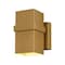 Vaxcel Lavage, 7 in H, Gold Outdoor Wall Sconce, Dark Sky Light Fixture T0823 - alternate 1