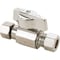 Brasscraft 1/4 in. Nom Female Comp Inlet x 3/8 in. OD Comp Outlet 1/4-Turn Straight Ball Stop KTCR11FX C - alternate 1