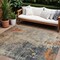 Homeroots 10' X 14' Khaki Gray And Copper Abstract Washable Indoor Outdoor Area Rug 606115 - alternate 1