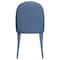 Leisuremod Seville Modern Leather Dining Side Chair with Iron Legs in Navy Blue SC48NBU - alternate 7