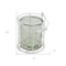 Homeroots 6" White and Clear Wire Basket and Glass Jar 488163 - alternate 5